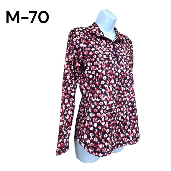 SzP Floral Print Zip Up ⬆️ Long Sleeve Top - Picture 1 of 6